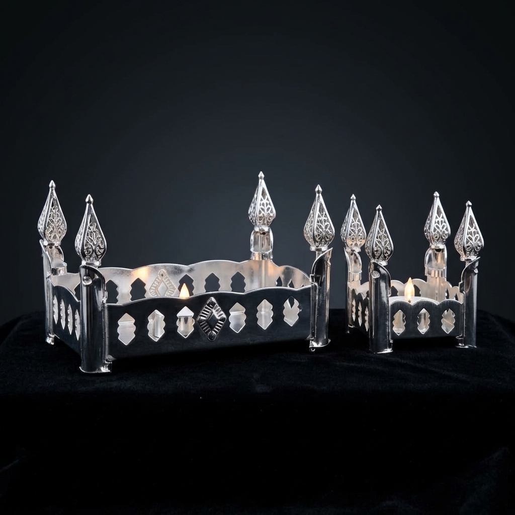 Silver Decorative Lantern Holders
